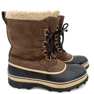 Sorel Caribou Men's Leather Waterproof Snow Boots Size 13